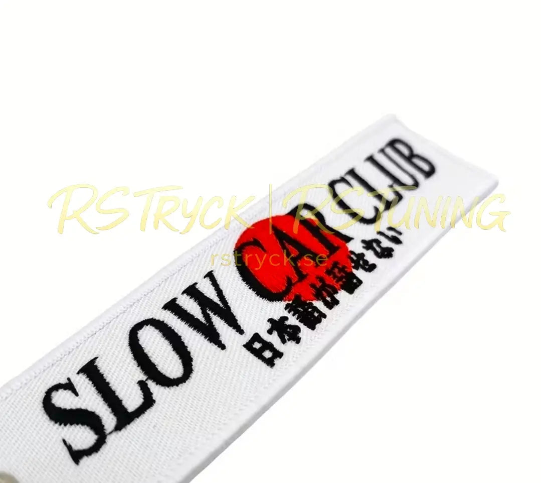 Slow Car Club broderad nyckelring RSTryck