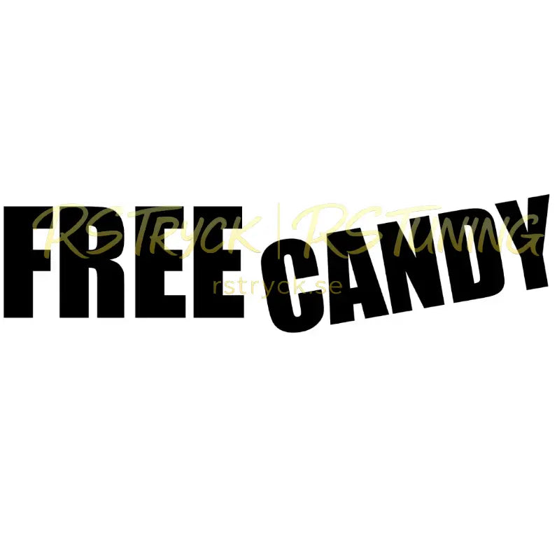Dekal | "Free candy" RSTryck