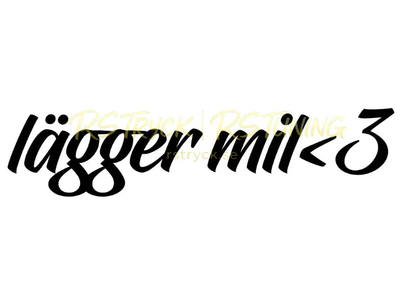 Dekal | "Lägger mil <3" RSTryck
