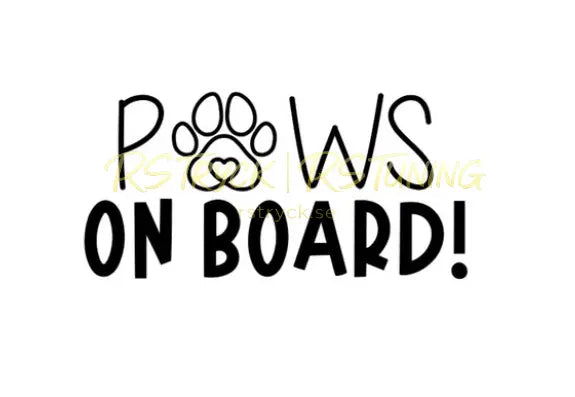 Dekal | "Paws on board" RSTryck