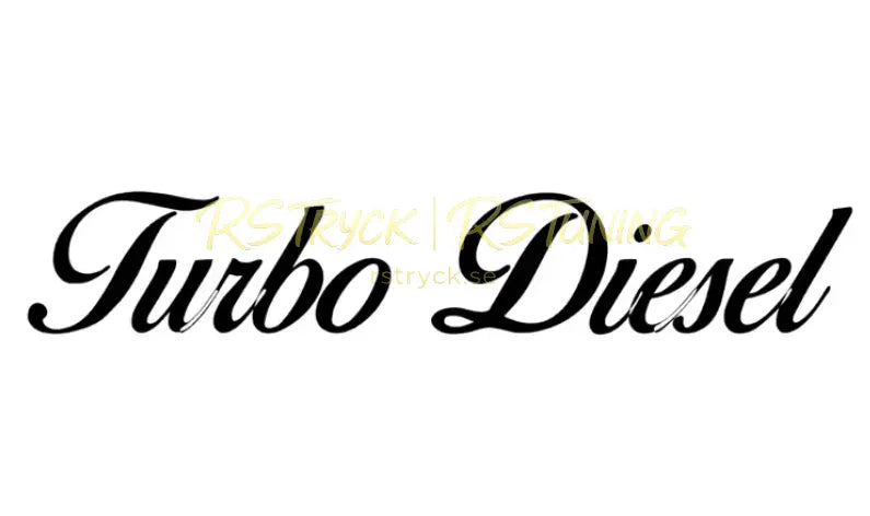 Dekal | "Turbo diesel" RSTryck