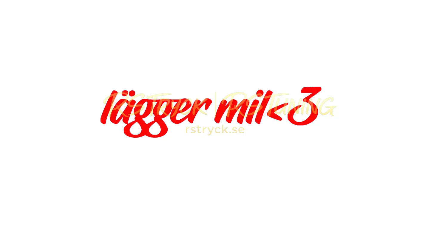 Dekal | "Lägger mil <3" RSTryck