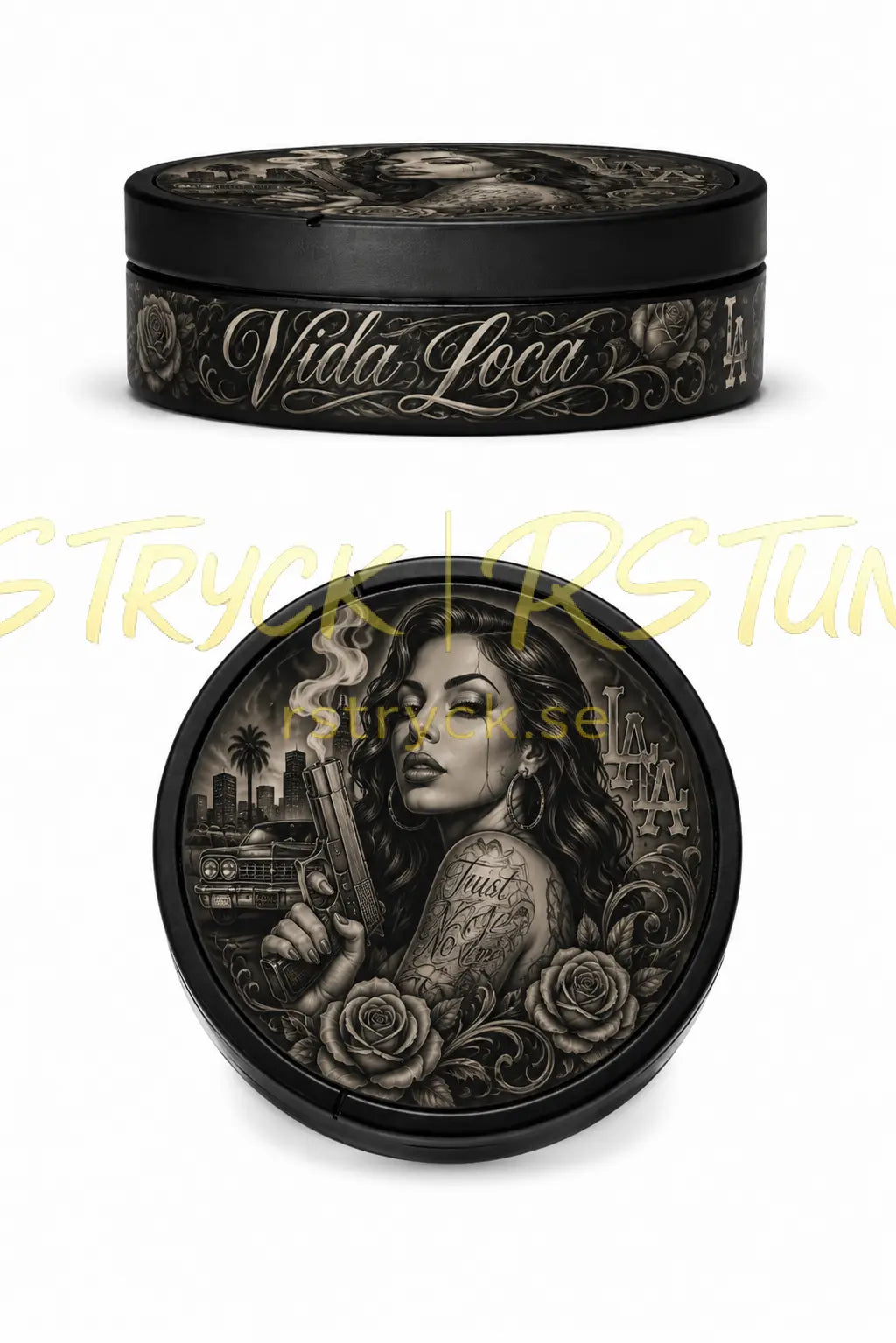 Snusdosa - Chicano Vida Loca Svart/Vit RSTryck