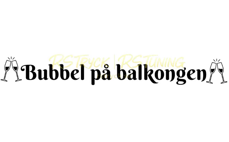 Dekal | "Bubbel på balkongen" RSTryck