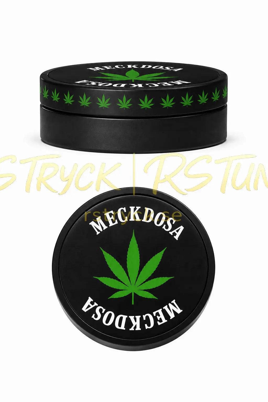 Snusdosa - Meckdosa Svart/Vit RSTryck
