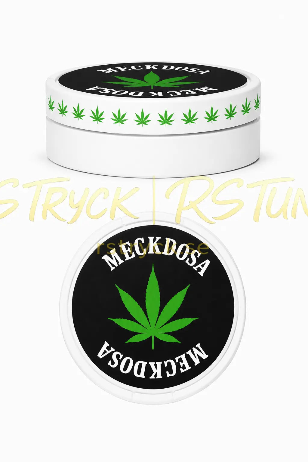 Snusdosa - Meckdosa Svart/Vit RSTryck