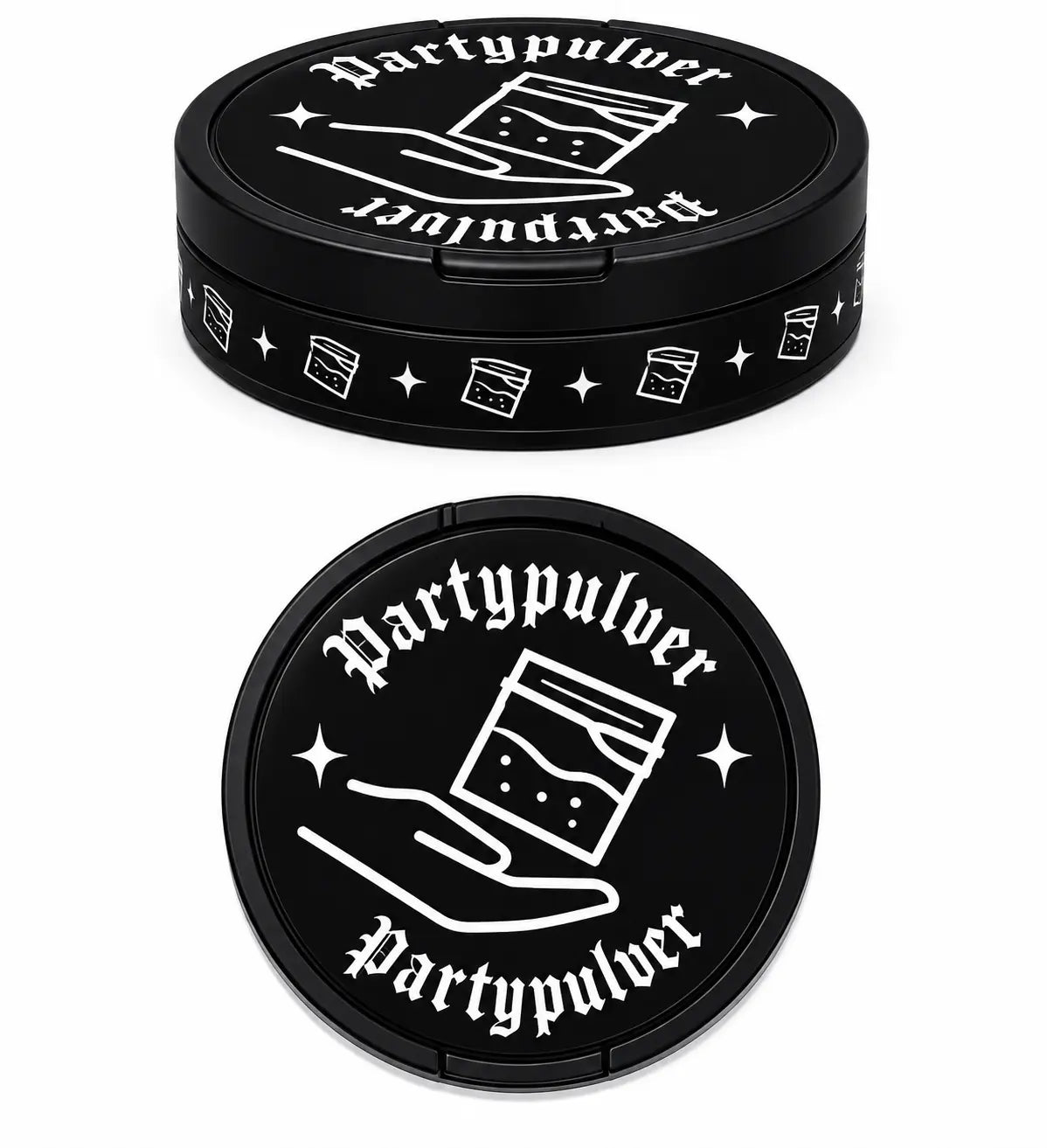 Snusdosa - Partypulver Svart/Vit RSTryck