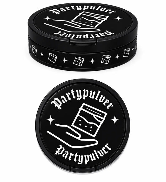 Snusdosa - Partypulver Svart/Vit RSTryck
