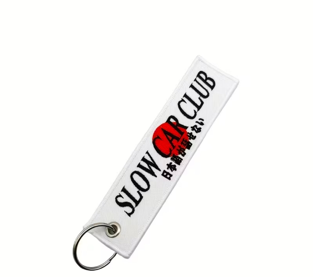Slow Car Club broderad nyckelring
