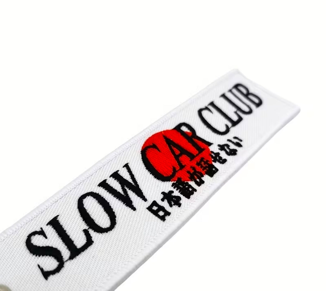 Slow Car Club broderad nyckelring