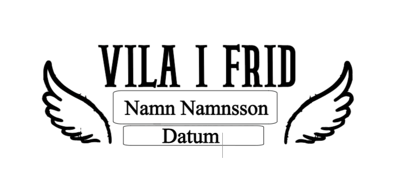 Dekal | "VILA I FRID"