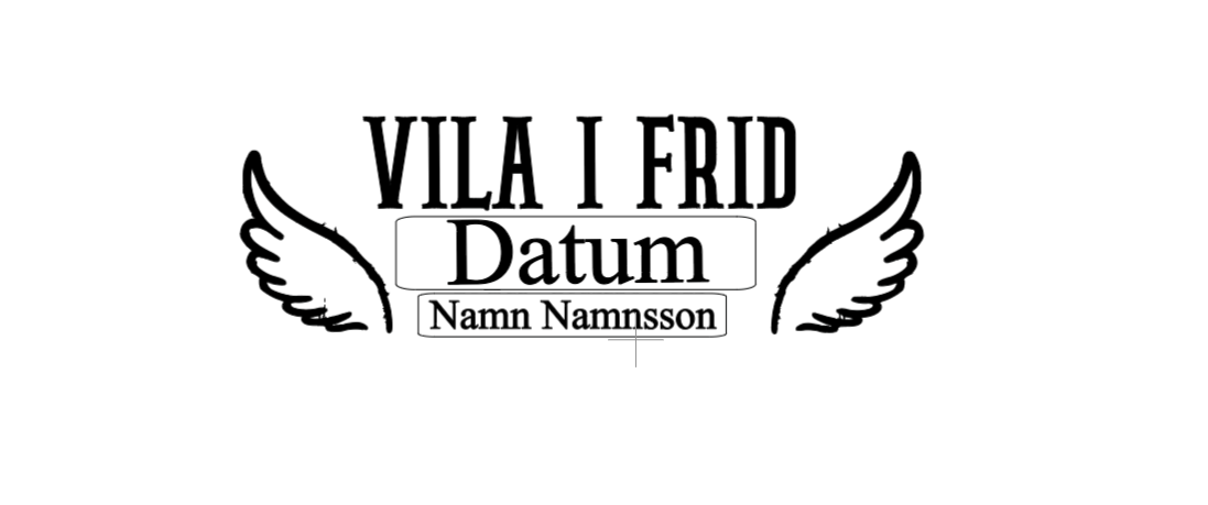Dekal | "VILA I FRID"