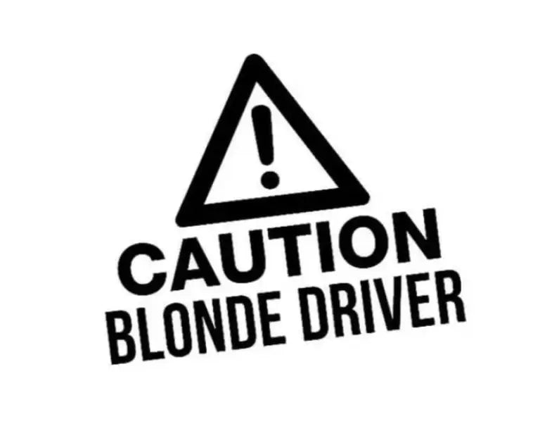 Dekal | "Caution! blonde driver" RSTryck