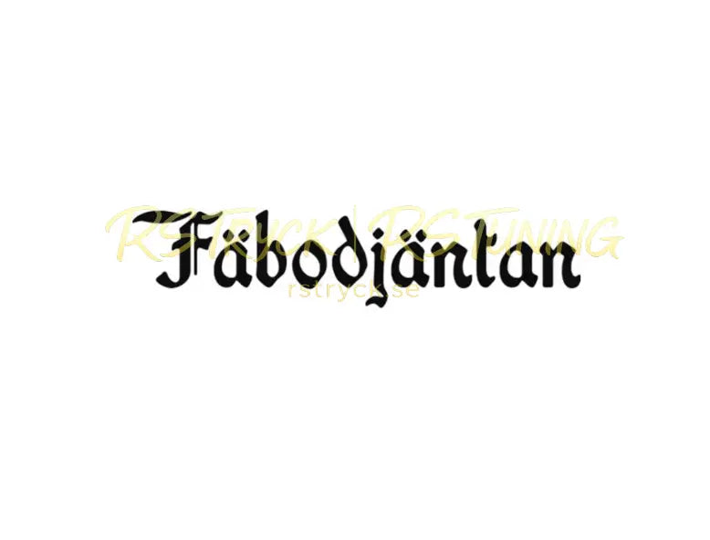 Dekal | "Fäbojäntan" RSTryck