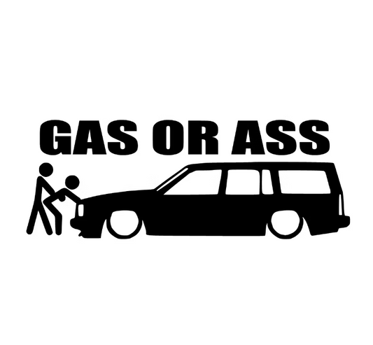 Dekal | "Gas or ass" volvo edition