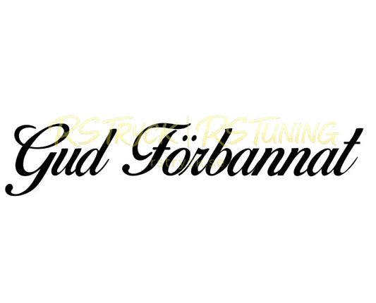Dekal | "Gud förbannat" RSTryck