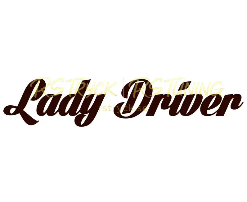 Dekal | "Lady Driver" RSTryck