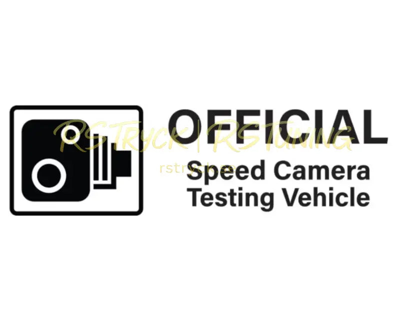 Dekal | "Official speed camera, testing vehicle" RSTryck