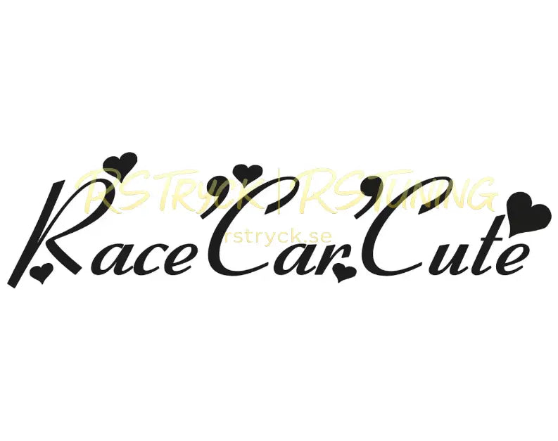 Dekal | "Race, Car, Cute" RSTryck