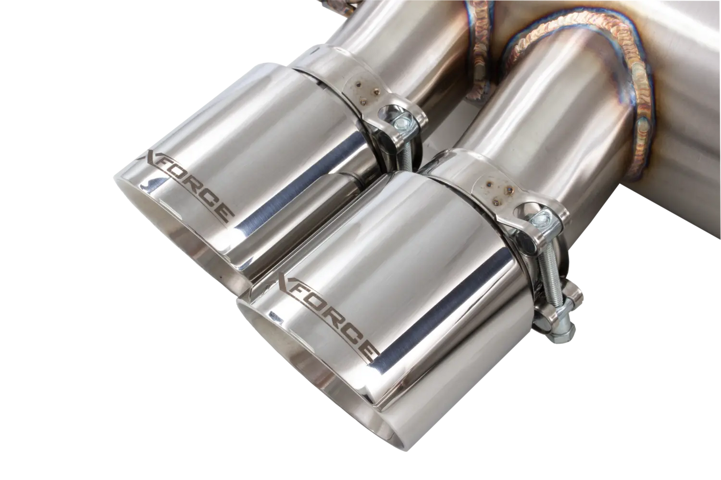 BMW M3 G80 2020- X-Force 3" Dubbla Cat-Back System Varex Dämpare, 304 Rostfritt Stål