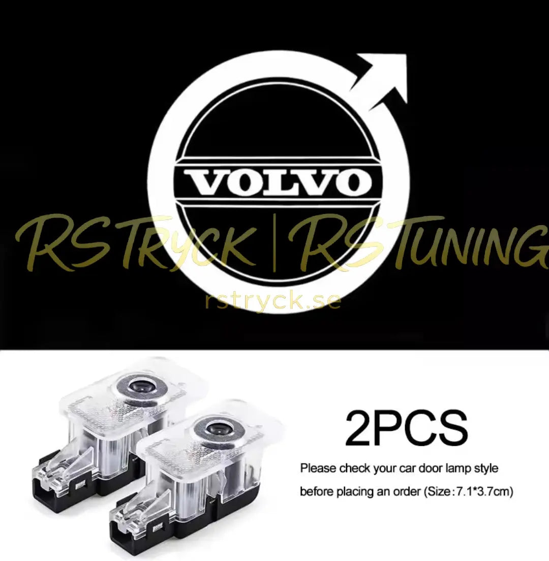 Dörrbelysning Volvo Vit Logo RSTryck