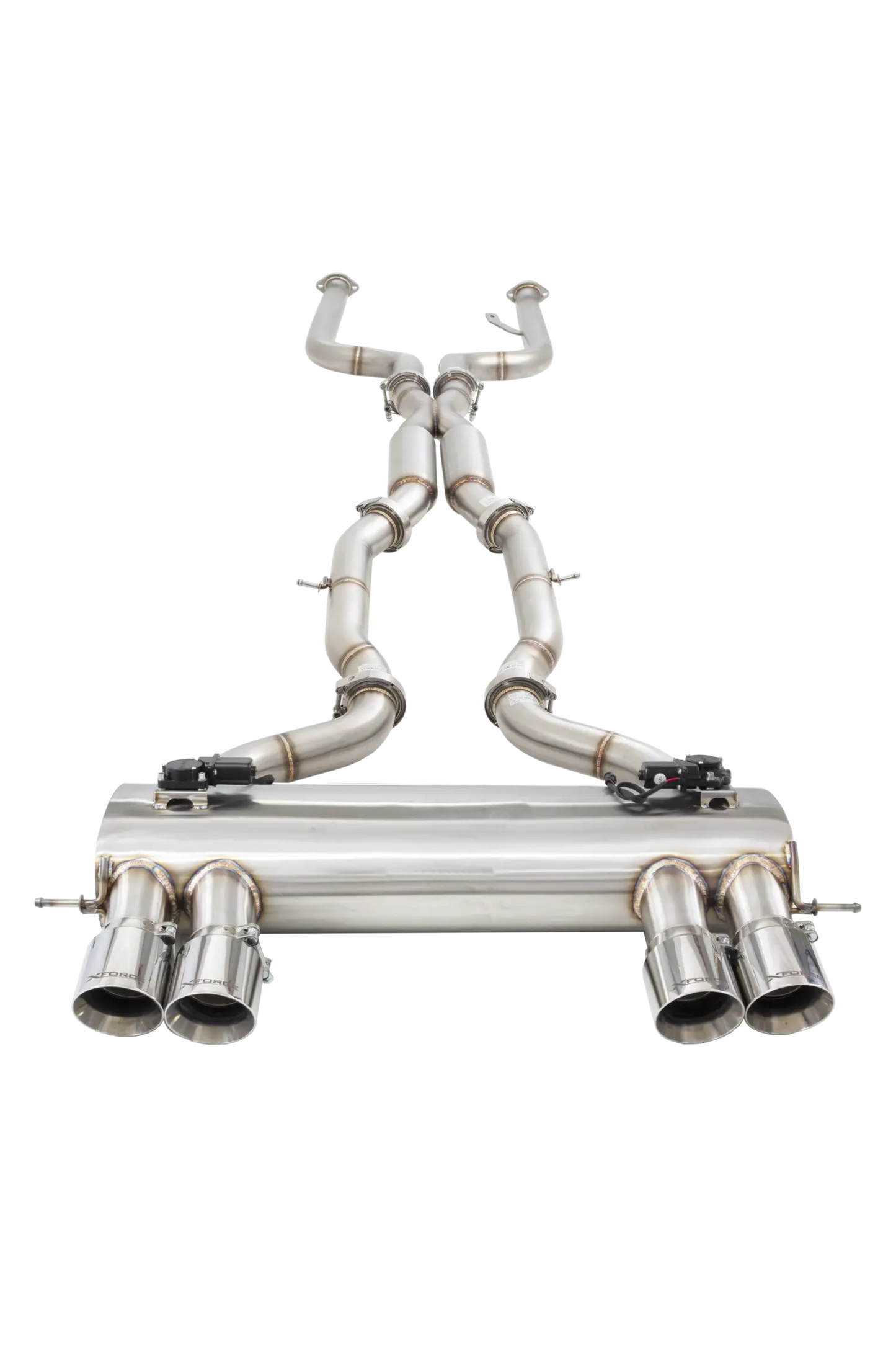 BMW M3 G80 2020- X-Force 3" Dubbla Cat-Back System Varex Dämpare, 304 Rostfritt Stål