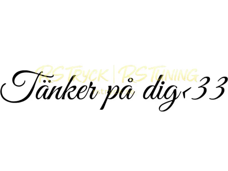 Dekal | "Tänker på dig <33" RSTryck
