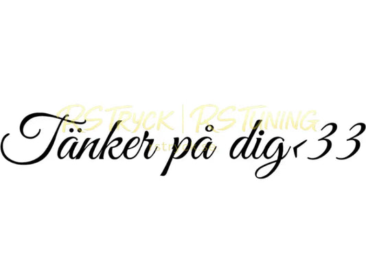 Dekal | "Tänker på dig <33" RSTryck